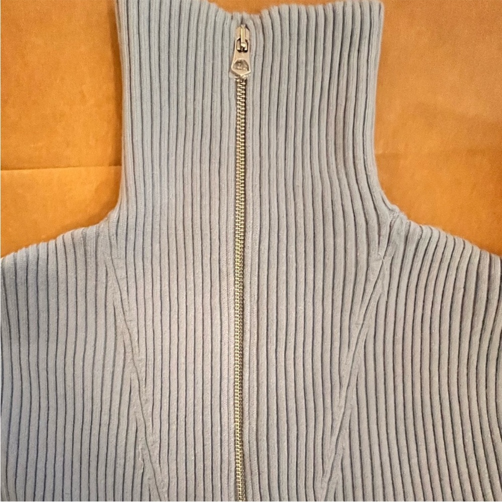 NWT Varley Rory Half zip knit - Ashley Blue -XS - Picture 10 of 11